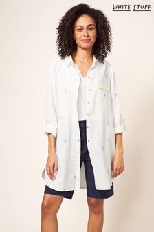 White Stuff Carrie White Emb Longline Shirt (D96843) | €37