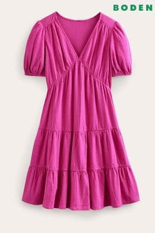 Boden Purple Jersey Seersucker Dress (D97074) | €38