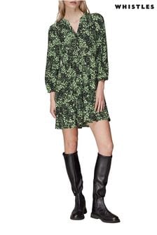 Зеленое платье с цветочным принтом Whistles (D97333) | €81