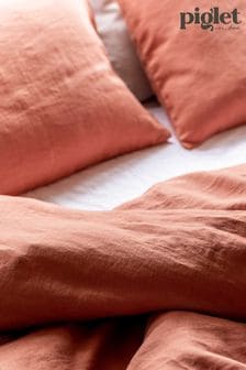 Piglet in Bed Burnt Orange Linen Pillowcase Set of 2 (D97379) | €53