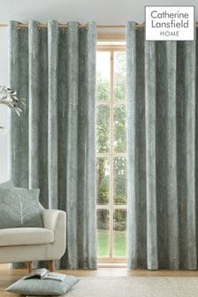 Catherine Lansfield Green Alder Trees Eyelet Curtain (D97411) | AED128