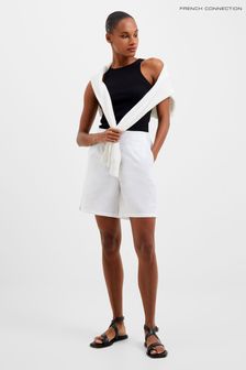 French Connection Alania Lyocell Blend White Shorts (D97428) | €21.50