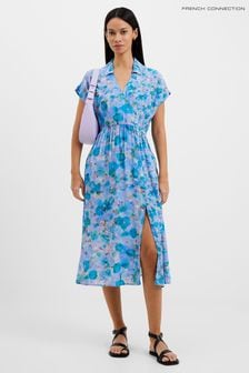 French Connection Blue Gretha Drape Wrap Dress (D97449) | 65 €