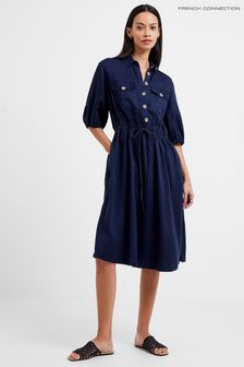 French Connection Blue Elkie Twill Dress (D97456) | €61