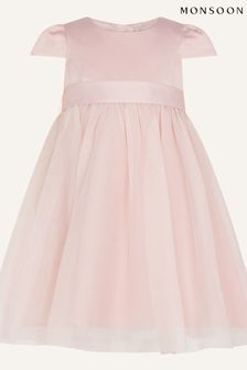 Monsoon Pink Tulle Baby Bridesmaid Dress (D97541) | €46 - €53