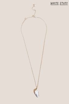 Collier Blanc Stuff Argent feuilles plaquées (D97651) | €23