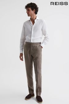 Льняные брюки узкого кроя Reiss Kin (D97890) | €225