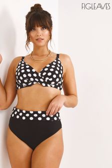 Figleaves Black Spot Tailor Fold Bikini Bottom (D98102) | 62 zł