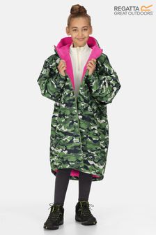 Zielony - Dziecięcy nieprzemakalny płaszcz do przebierania się Regatta (D98604) | 336 zł
