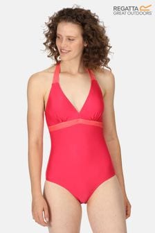 Regatta Pink Flavia Halterneck Swimming Costume (D98722) | €18.50