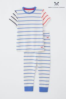 Crew Clothing Company Red Multi Stripe Cotton Top & Trousers (D98825) | 30 € - 35 €