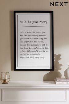 Black&White This is your story Framed Wall Art (D98855) | $44