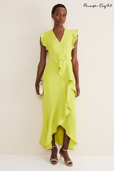 Phase Eight Yellow Phoebe Frill Maxi Dress (D99023) | 259 €