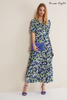 Phase Eight Blue Morven Floral Print Maxi Dress (D99038) | €89