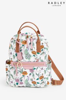 Radley London Medium Finsbury Park Regents Rose White Zip-Top Backpack (D99143) | CA$405
