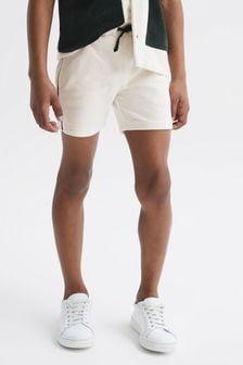 Reiss Ecru Fredericks Junior Towelling Drawstring Shorts (D99246) | AED202