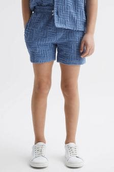 Reiss Airforce Blue Miami Senior Terry Towelling Shorts (D99257) | OMR24