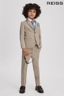 Reiss Stone Fine 4-9 yrs Single Breasted Wool Blazer (D99262) | $173