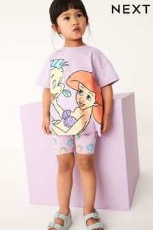Purple Little Mermaid Short Sleeve T-Shirt And Cycling Shorts Set (3mths-7yrs) (D99799) | 16 € - 21 €