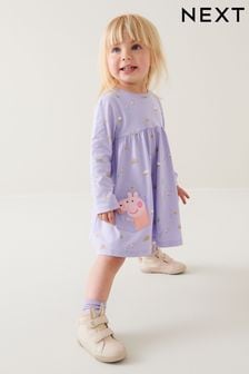 Lilac Peppa Pig Jersey Dress (3mths-7yrs) (D99927) | 5,720 Ft - 6,760 Ft