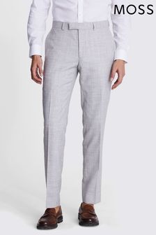 MOSS Slim Fit Grey Trousers