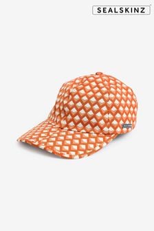 Sealskinz Orange Longham Waterproof All Weather Foldable Peak Printed Nylon Cap (E00404) | SGD 68