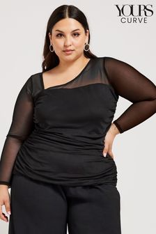 Yours Curve Black London Asymmetric Neck Top (E00462) | NT$1,490