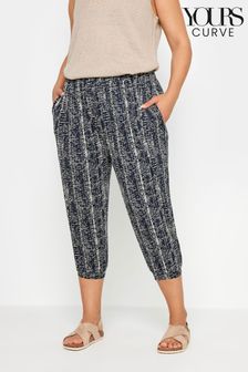 Yours Curve Cropped Harem Joggers (E00616) | ‏121 ‏₪