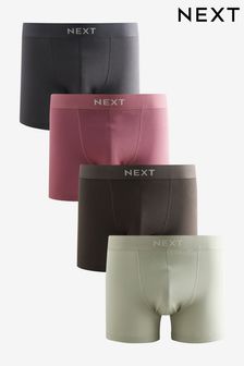 Pink/Green/Slate Grey Cotton Rich Boxers  4 Pack (E00729) | $37