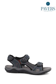 ブルー - Pavers Adjustable Leather Sandals (E00743) | ￥7,050