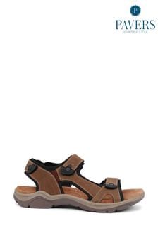 ブラウン - Pavers Adjustable Leather Sandals (E00747) | ￥7,050