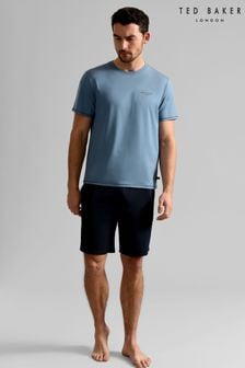 Ted Baker Blue T-Shirt and Shorts Set (E00933) | 319 SAR