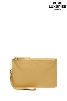 ذهبي - حقيبة جلد Addison Nappa مع إغلاق بمشبك من Pure Luxuries London (E01054) | 193 ر.ق