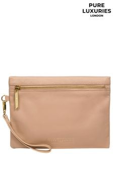 Crema - Pure Luxuries London Chalfont Leather Clutch Bag (E01074) | 50 €