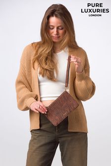Pure Luxuries London Layla Nappa Leather Grab Clutch Bag (E01089) | 69 €