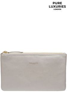 銀灰色 - Pure Luxuries London Wilmslow Nappa Leather Clutch Bag (E01095) | NT$1,350