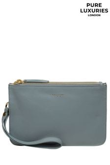 أزرق فاتح - حقيبة جلد Addison Nappa مع إغلاق بمشبك من Pure Luxuries London (E01096) | 216 د.إ