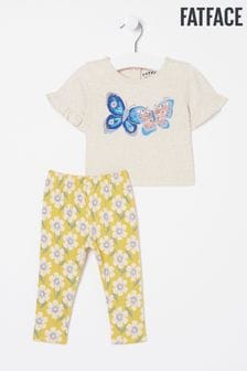 FatFace White Butterfly Graphic Leggings Set (E01162) | $30