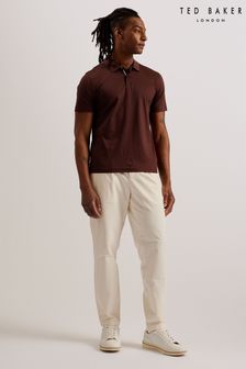 Ted Baker Brown Slim Zeiter Soft Touch Polo Shirt (E01168) | $143
