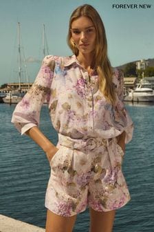 Forever New Slim Rosie Shirt With a touch of Linen