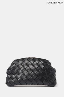 Forever New Black Winifred Weave Frame Clutch (E01312) | €76