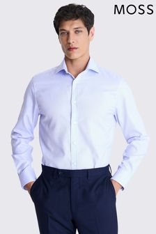 MOSS Tailored Fit Single Cuff Dobby Shirt (E01548) | 319 SAR