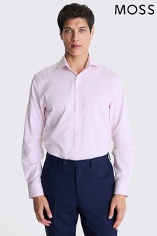 MOSS Light Pink Tailored Dobby Stretch Shirt (E01549) | €79