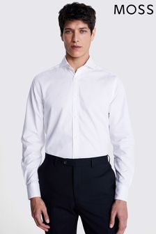 MOSS Tailored Fit Single Cuff Dobby Shirt (E01554) | OMR26
