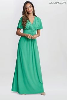 Gina Bacconi Green Elena Jersey Maxi Dress (E01626) | 693 QAR