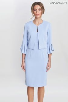Gina Bacconi Blue Melissa Crepe Dress (E01657) | kr4,284