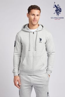 U.S. Polo Assn. Mens Classic Fit Player 3 Zip Hoodie (E01829) | OMR39