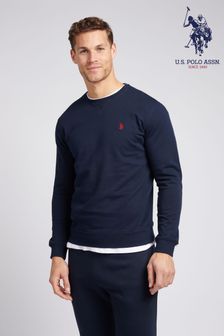 أزرق - U.s. Polo Assn. Mens Classic Fit Double Horsemen Sweatshirt (E01834) | 333 د.إ