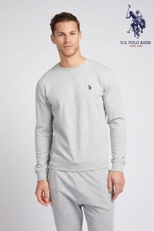 رمادي - U.s. Polo Assn. Mens Classic Fit Double Horsemen Sweatshirt (E01849) | 333 د.إ