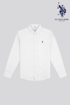U.S. Polo Assn. Mens Stretch Cotton Poplin Shirt (E01853) | 319 SAR